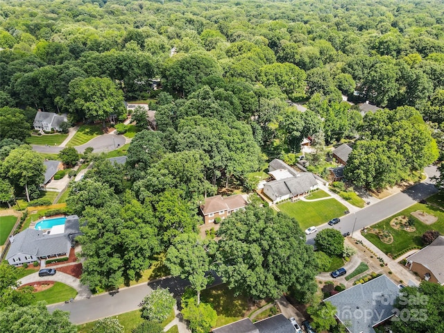 1024 Regency Dr, Charlotte, NC 28211 - aerial perspective of suburban area with a forest