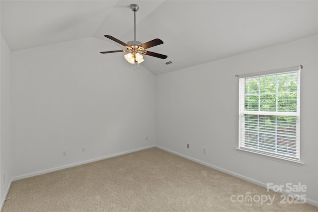 516 Cool Creek Dr, Rock Hill, SC 29732 - carpeted empty room with lofted ceiling and ceiling fan