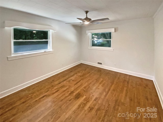 7812 Old Concord Rd, Salisbury, NC 28146 - spare room with wood finished floors and a ceiling fan