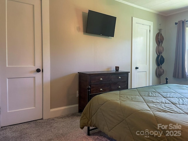107 Byrd St, Morganton, NC 28655 - carpeted bedroom featuring baseboards and crown molding