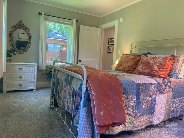 107 Byrd St, Morganton, NC 28655 - bedroom featuring crown molding and carpet floors