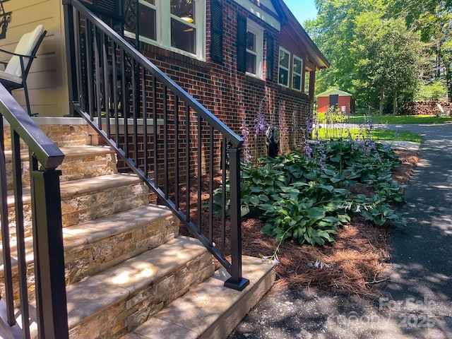 107 Byrd St, Morganton, NC 28655 - property entrance with brick siding
