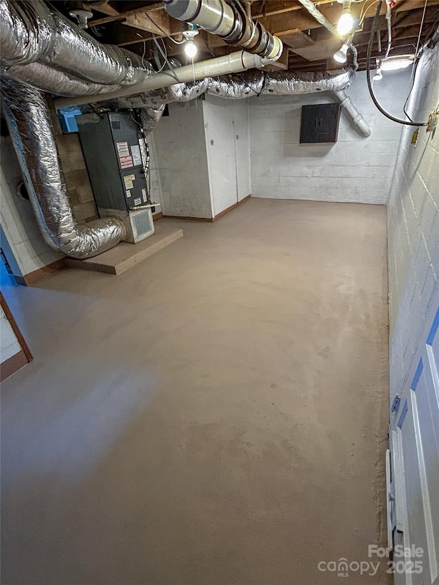 107 Byrd St, Morganton, NC 28655 - unfinished basement with electric panel