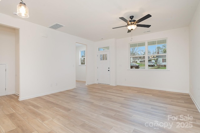 318 Sixth St, Belmont, NC 28012 - spare room featuring light wood finished floors and a ceiling fan