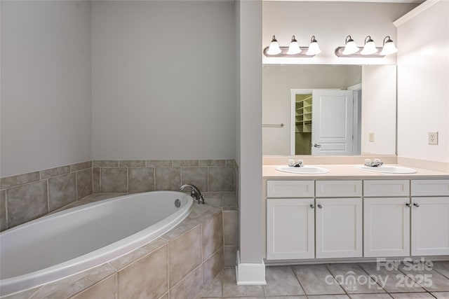 9 Kenilworth Knl, Asheville, NC 28805 - full bath with double vanity, a bath, and tile patterned flooring