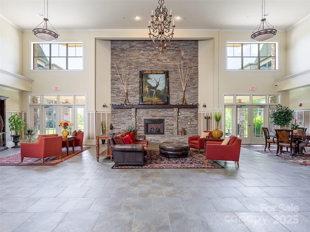 9 Kenilworth Knl, Asheville, NC 28805 - common area with a towering ceiling and crown molding