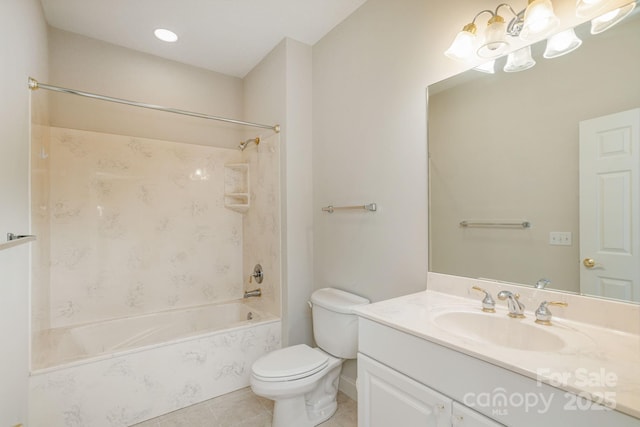 35 Stonecrest Ct, Flat Rock, NC 28731 - bathroom featuring vanity, shower / bathtub combination, and tile patterned flooring