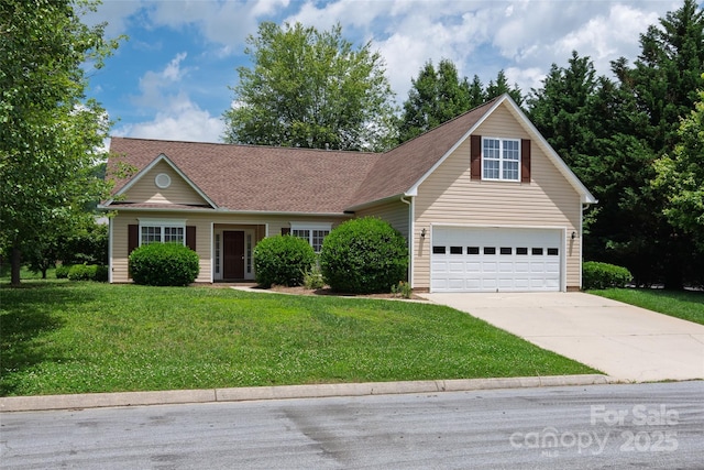 395 Running Briar Rd, Fletcher, NC 28732 - traditional-style home with driveway, a front lawn, a garage, and a shingled roof