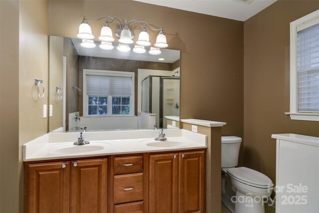 395 Running Briar Rd, Fletcher, NC 28732 - bathroom featuring a shower stall and double vanity