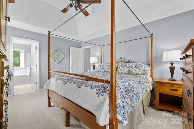 129 Nims Spring Dr, Fort Mill, SC 29715 - bedroom with carpet floors, ensuite bathroom, and ceiling fan