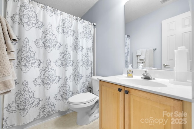 129 Nims Spring Dr, Fort Mill, SC 29715 - full bathroom with vanity, a textured ceiling, and tile patterned flooring