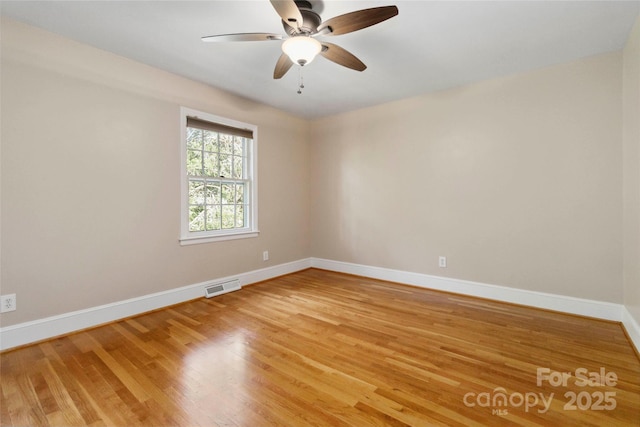 6921 Thermal Rd, Charlotte, NC 28211 - spare room featuring a ceiling fan and light wood-type flooring