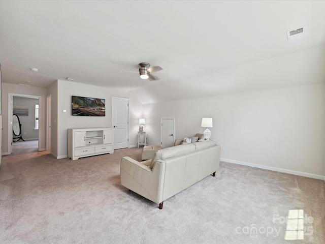 15614 Aviary Orchard Way, Charlotte, NC 28278 - carpeted living room with ceiling fan and baseboards