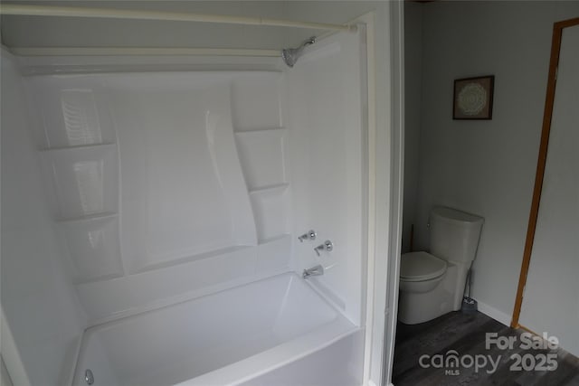 236 Boxwood Church Rd, Mocksville, NC 27028 - bathroom featuring wood finished floors and bathing tub / shower combination