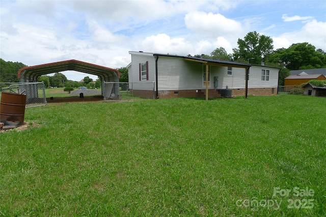 236 Boxwood Church Rd, Mocksville, NC 27028 - back of property with a carport and crawl space