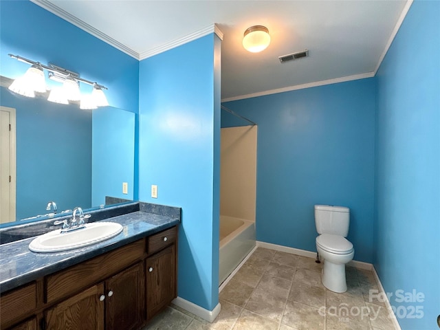 1164 Hidden Lake Dr Unit 10, Granite Falls, NC 28630 - full bathroom featuring vanity, crown molding, and shower / tub combination