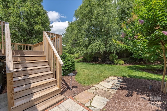 14103 Hiawatha Ct, Huntersville, NC 28078 - view of grassy yard with stairway