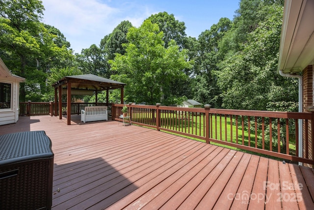 324 Swamp Fox Dr, Fort Mill, SC 29715 - wooden deck featuring a gazebo and view of scattered trees