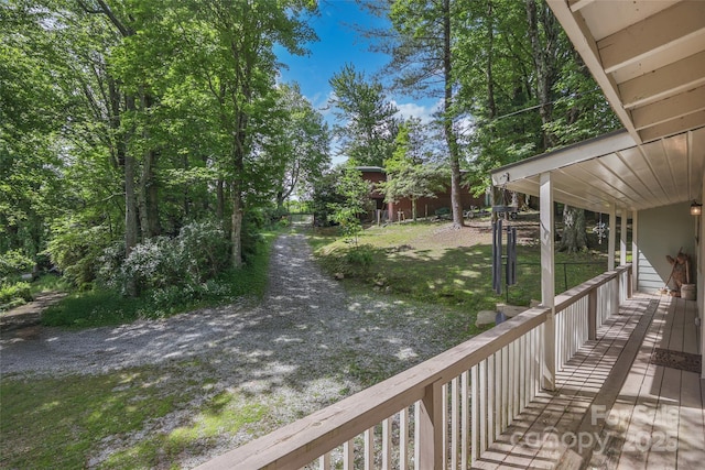 56 Faraway Dr, Cullowhee, NC 28723 - deck featuring a yard