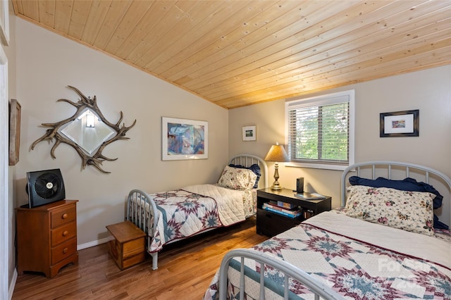 56 Faraway Dr, Cullowhee, NC 28723 - bedroom with wooden ceiling, wood finished floors, and vaulted ceiling