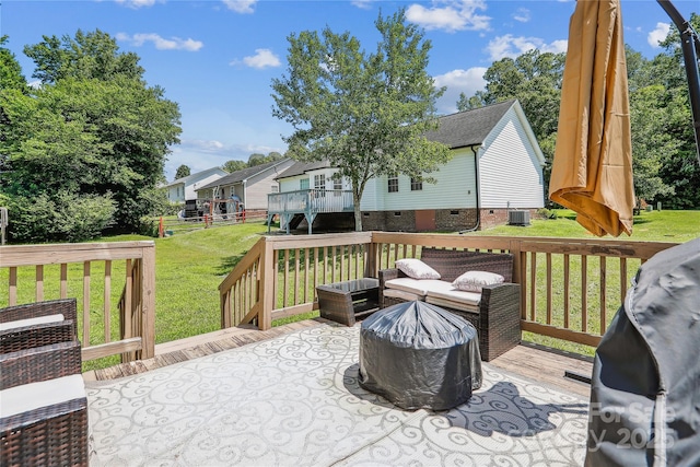 2040 Brantley Creek Dr, Kannapolis, NC 28083 - deck with a yard and grilling area