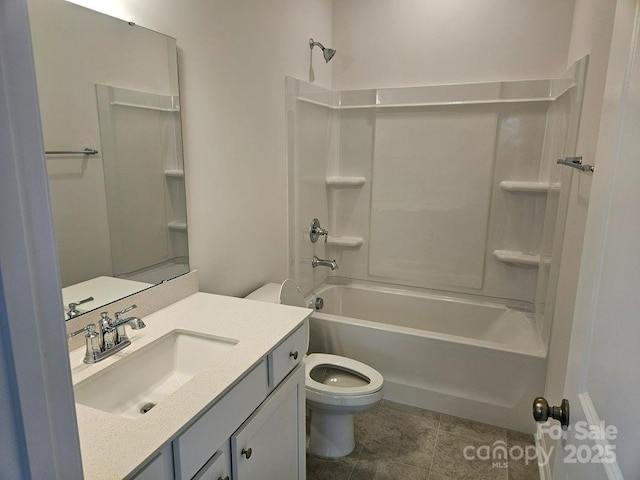 8231 Annsborough Dr NW, Concord, NC 28027 - full bath with tub / shower combination, vanity, and tile patterned floors
