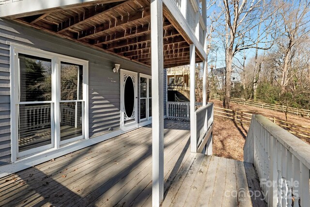6017 Millbury Ct, Charlotte, NC 28211 - view of wooden terrace