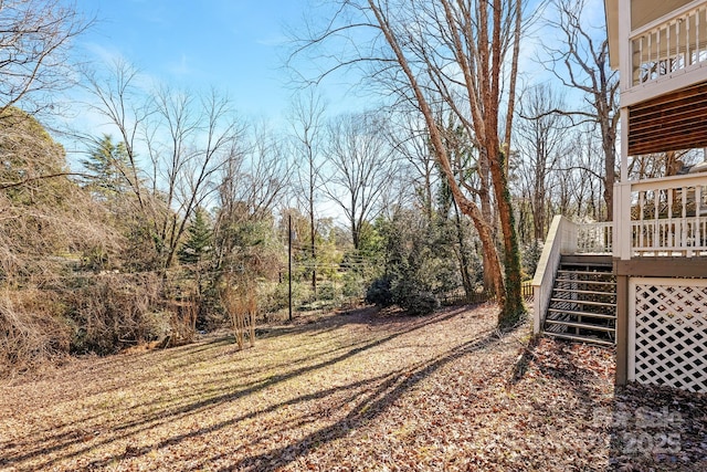 6017 Millbury Ct, Charlotte, NC 28211 - view of yard with stairs and a deck