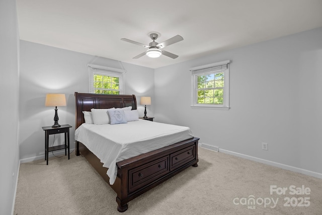 11329 Torino Rd, Matthews, NC 28105 - bedroom with light carpet and ceiling fan