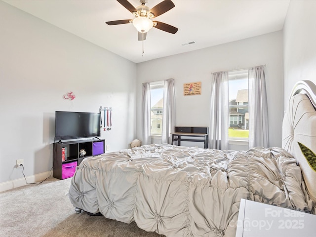 1009 Hampton Grove Rd, Waxhaw, NC 28173 - carpeted bedroom with baseboards and ceiling fan