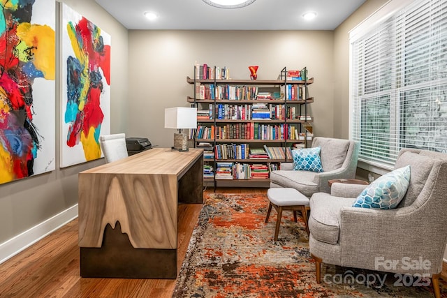 807 Hollybrook Dr, Flat Rock, NC 28731 - office area with wood finished floors and recessed lighting