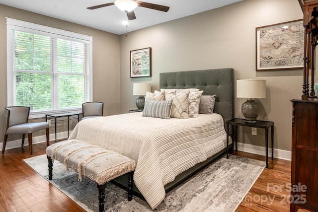 807 Hollybrook Dr, Flat Rock, NC 28731 - bedroom featuring wood finished floors and ceiling fan
