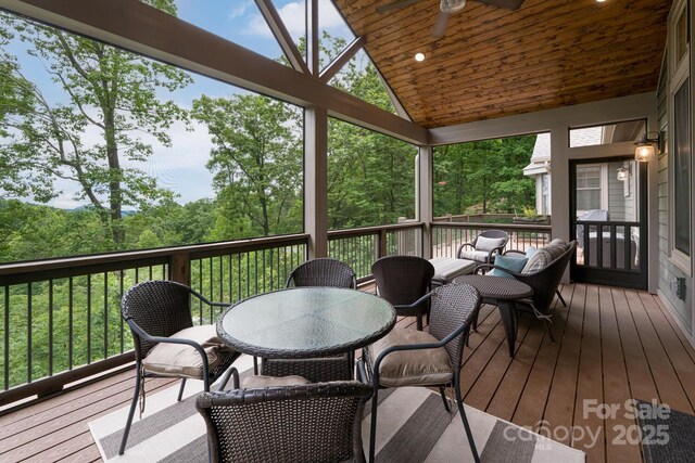 807 Hollybrook Dr, Flat Rock, NC 28731 - wooden terrace with outdoor dining space