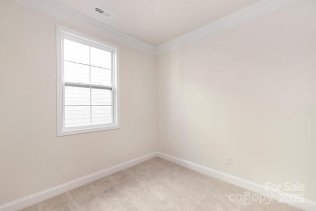 130 S Shayna Rd, Troutman, NC 28166 - spare room featuring crown molding and light colored carpet