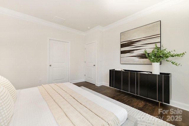 123 S Shayna Rd, Troutman, NC 28166 - bedroom with crown molding and wood finished floors