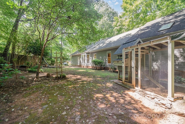 140 Rustic Way Ln, Mooresville, NC 28117 - view of yard featuring exterior structure and an outbuilding