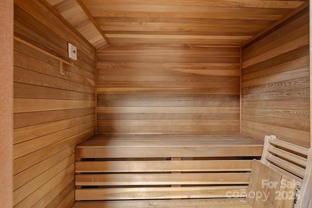 15724 Eagleview Dr, Charlotte, NC 28278 - relaxing sauna with wood ceiling and wood walls