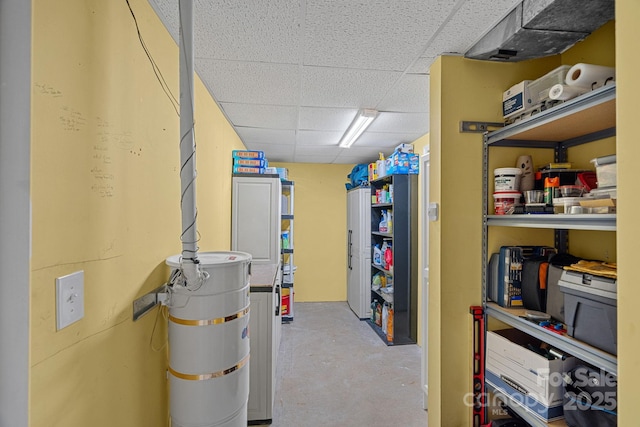 15724 Eagleview Dr, Charlotte, NC 28278 - basement with a drop ceiling and a central vacuum unit
