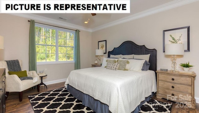 502 York Rd, Troutman, NC 28166 - bedroom featuring wood finished floors and ornamental molding