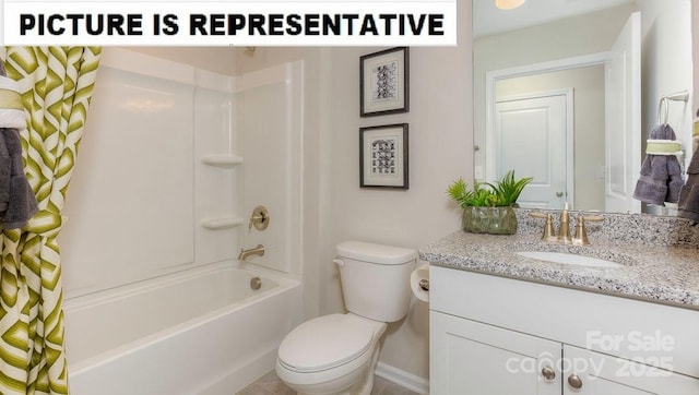 502 York Rd, Troutman, NC 28166 - full bathroom featuring vanity and shower / bath combo with shower curtain