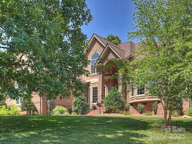 2317 Houston Branch Rd, Charlotte, NC 28270 - view of front of home with a front lawn and brick siding