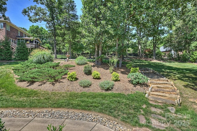 2317 Houston Branch Rd, Charlotte, NC 28270 - view of green lawn featuring stairway