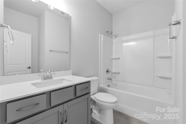 10180 Lakeshore Dr, Lancaster, SC 29720 - bathroom with vanity, tile patterned flooring, and shower / washtub combination