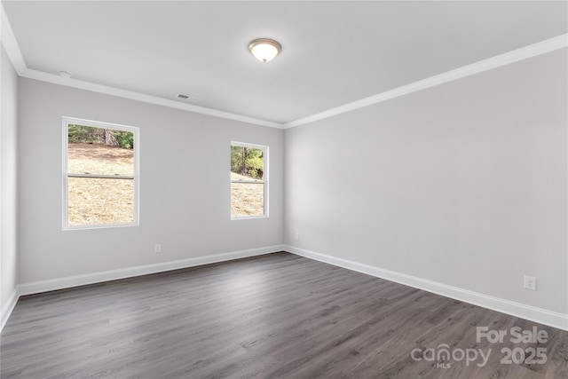 10180 Lakeshore Dr, Lancaster, SC 29720 - empty room with dark wood-style floors and ornamental molding
