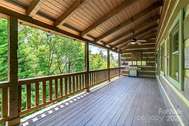 35 Elderberry Dr Unit 805, Old Fort, NC 28762 - deck with a ceiling fan