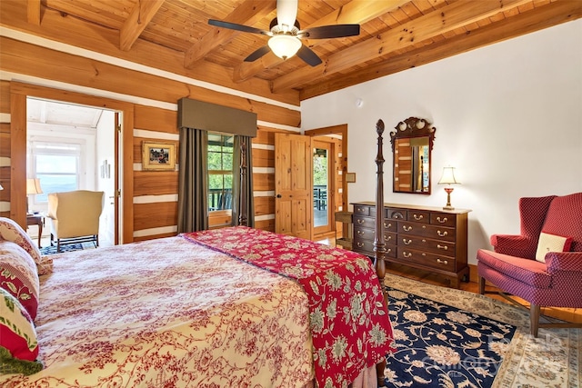 35 Elderberry Dr Unit 805, Old Fort, NC 28762 - bedroom featuring wood finished floors and a wood ceiling with exposed beams