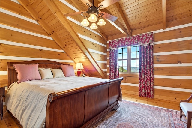 35 Elderberry Dr Unit 805, Old Fort, NC 28762 - bedroom featuring hardwood / wood-style floors, wood ceiling, and wood walls