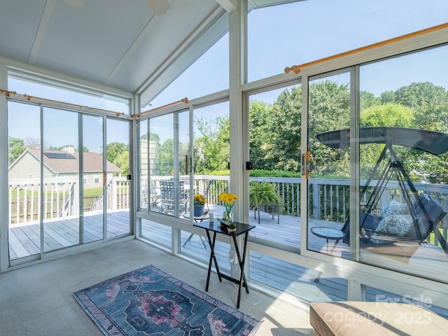 11911 Brownestone View Dr, Charlotte, NC 28269 - sunroom featuring lofted ceiling