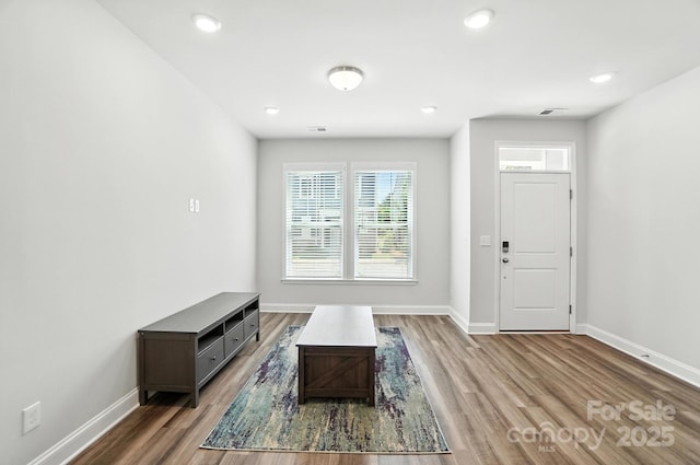 334 Ladybird Ln, Pineville, NC 28134 - entryway featuring healthy amount of natural light, wood finished floors, and recessed lighting