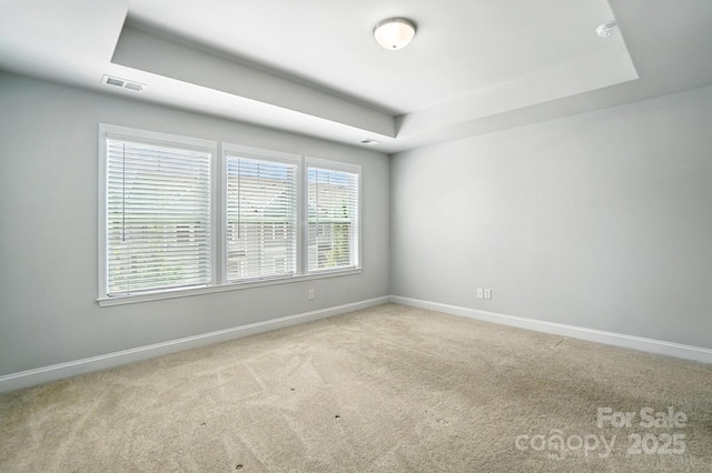 334 Ladybird Ln, Pineville, NC 28134 - empty room featuring a raised ceiling, carpet floors, and a smoke detector